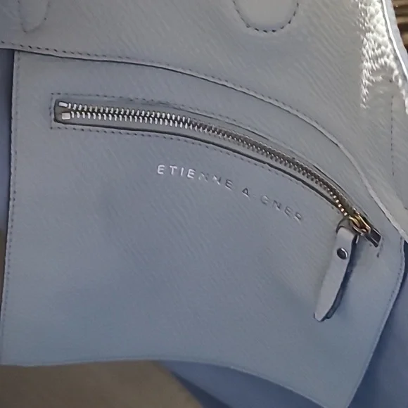 Etienne Aigner Baby Blue Leather Tote/Shoulder Bag - Picture 9 of 13